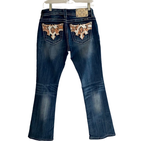 Miss Me Denim - Miss Me Cow Pocket Detailed Bootcut Jeans Size 29 JW70928